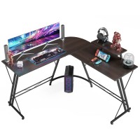 Somdot L Shaped Desk Corner Gaming And Computer Desk For Multiple Screens & Monitors For Home, Office, College, And Dorm, Easy Assembly, Black Walnut