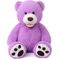 Morismos Giant Teddy Bear Stuffed Animals, Big Purple Teddy Bear Plush Toy For Girlfriend Kids Large Bear Gift On Christmas Valentine'S Day, 39 Inch