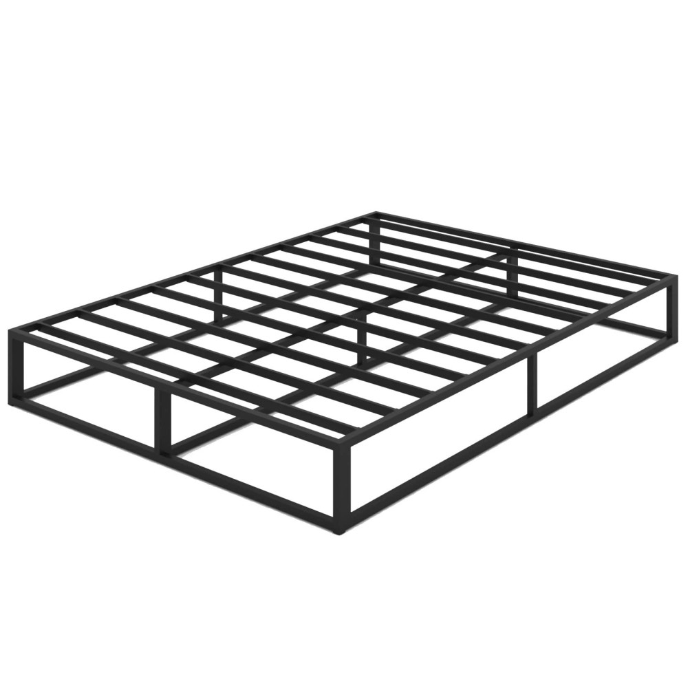 Bilily 10 Inch Full Size Bed Frame With Steel Slat Support, Low Profile Full Metal Platform Bed Frame Support Mattress Foundation, No Box Spring Needed Easy Assembly Noise Free