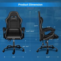 Yssoa Backrest And Seat Height Adjustable Swivel Recliner Racing Office Computer Ergonomic Video Game Chair