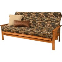 Kodiak Furniture Monterey Butternut Sofa With Multi-Color Fabric Mattress