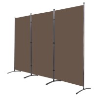 Jvvmnjlk Indoor Room Divider, Portable Office Divider, Convenient Movable (3-Panel), Folding Partition Privacy Screen For Bedroom,Dining Room, Study,102 W X 19.7 D X 71.3 H, Brown