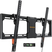 Perlegear Ul-Listed Tilting Tv Wall Mount For Most 37-82 Inch Tvs Up To 132 Lbs, Low Profile Tilt Tv Mount Wall Bracket For Flat Or Curved Tvs, Fits 24?/18?/16? Studs, Max Vesa 600X400Mm, Pglt2