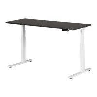 South Shore Ezra Adjustable Height Standing Desk, Gray Oak And White