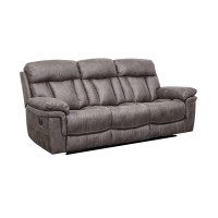 Armen Living Estelle Modern Power Reclining Sofa, Gunmetal Grey Fabric Upholstery