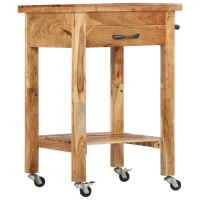 Vidaxl Kitchen Trolley 22.8X22.8X35 Solid Wood Acacia