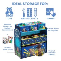 Delta Children Chair Desk With Storage Bin + Design And Store 6 Bin Toy Storage Organizer, Disney/Pixar Toy Story (Bundle)