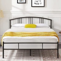 Vecelo 14 Inch Queen Bed Frame Metal Platform Mattress Foundation With Headboard Footboard Steel Slat Support/No Box Spring Needed/Easy Assembly