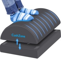 Cushzone Foot Rest For Under Desk At Work Adjustable Foam For Office, Home, Work, Gaming, Computer, Gift,Office Accessories Back & Hip Pain Relief Micromesh (Grey)