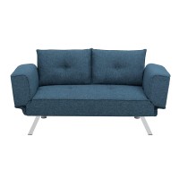 Lifestyle Solutions Marin Convertible Sofa, Blue