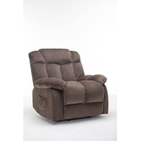 Power Lift Recliner Chair For Elderly, Heavy Duty And Safety Motion Reclining Mechanism, Fabric Sofa Living Room Chair, Comfortable Oversized Backrest, Upholstered Armrests, Easy Assembly, Coffee