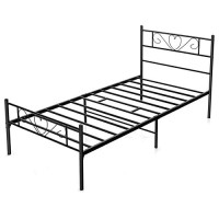 Rivallycool 12.5A-High Metal Bed Frame, Heavy-Duty Twin-Xl Platform Bed Frame Wsturdy Steel Slat Support, Headboard & Footboard, Mattress Foundation W Storage, No Box Spring Needed, Easy Assembly