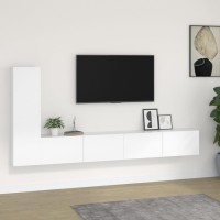 Vidaxl 3 Piece Tv Cabinet Set White Engineered Wood