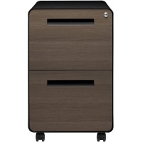 Laura Davidson Furniture Stockpile 2-Drawer Modern Mobile File Cabinet, Commercial-Grade (Black/Wood)