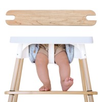 Nibble And Rest Woodsi Footsi Highchair Footrest For Ikea Antilop, Height Adjustable, Made From Maple Wood