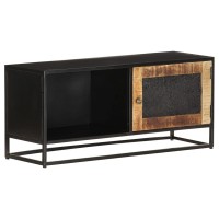 Golinpeilo Wooden Tv Cabinet With Ample Storage Space Rough Mango Wood Entertainment Center Tv Console Table Media Furniture For Living Room Office Bedroom 354X118X157