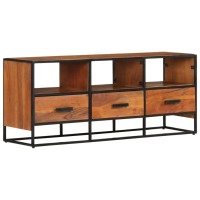 Golinpeilo Wooden Tv Cabinet With 3 Drawers And 3 Shelves Solid Acacia Wood Tv Stand Entertainment Center Tv Console Table Media Furniture For Living Room Office Bedroom 433X118X177