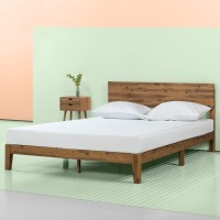 Zinus Julia Wood Platform Bed Frame Solid Wood Foundation With Wood Slat Support No Box Spring Needed Easy Assembly, Queen