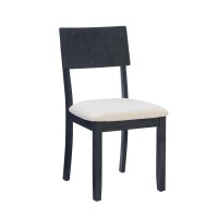 Linon Jorissen Set Of 2 Dining Chairs With Dark Charcoal Finish Jn202Bwsh02U