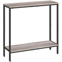 Hoobro 295 Inches Console Table, Narrow Entryway Table With Shelves, Small Sofa Table, Side Table, Display Table, For Hallway, Living Room, Bedroom, Foyer, Greige And Black Bg22Xg01