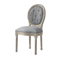 Posh Living Elisheva Linen Dining Chair Grey