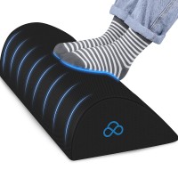 Steplively Foot Rest For Under Desk At Work-Ergonomic Design Foot Stool For Fatigue&Pain Relief With Memory Foam,Non Slip Bead,Washable Cover-Under Desk Footrest For Office,Home,Gaming(Black-Long)