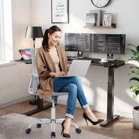 Office Chair Desk Chair Home Office Desk Chairs With Wheels Ergonomic Mesh Office Chair, Mid Back Computer Office Desk Chair With Armrests For Adults, Teens, Grey