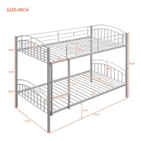 Softsea Metal Bunk Bed Can Be Divided Into Two Beds, Twin Over Twin Bunk Bed With Built-In Ladder, No Box Spring Needed