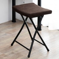 Yamazen Yzx-025 (Dbr/Bk) Folding Chair, Wide, Stool, Pipe Chair, Width 15.0 X Depth 12.6 X Height 19.7 Inches (38 X 32 X 50 Cm), Finished Product, Dark Brown