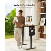 Marsail Standing Desk Adjustable Height, Electric Standing Desk With Starage Bag, Stand Up Desk For Home Office Computer Desk Memory Preset With Headphone Hook