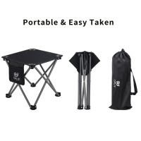 Opliy Camping Stool 2 Pack,13.5 Inch Portable Folding Stool For Outdoor Gardening And Beach Hiking Fishing,Foot Stool With Carry Bag (Black)