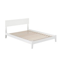 Afi, Orlando, Low Profile Wood Platform Bed, Full, White