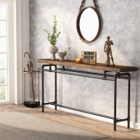 Tribesigns Console Table 709 Inches Extra Long Sofa Table For Living Room Industrial Narrow Console Sofa Tables Behind Couch Entryway Hallway Foyer Table For Entrance Bedroom Rustic Brown