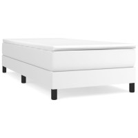 Vidaxl Box Spring Bed Frame White 39.4X79.9 Twin Xl Faux Leather