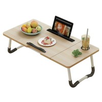 Camping Folding Table Adjustable Bed Tray Table With Foldable Legs, Breakfast Tray For Sofa, Bed, Eating, Working, Used As Laptop Desk Snack Tray By Multifunctional Table For Picnic Backyards Beach (