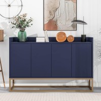 Lumisol 4 Door Sideboard Buffet Cabinet With Storage Modern Counter Height Kitchen Sideboard Buffet Storage Cabinet Countertop Fence Tabletop With Large Storage Space For Dining Room Entryway