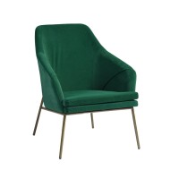 Cozycasa Leisure Chair With Armrest Accent Chair Relaxing Chairs Large Size Reading Chairs Mid-Century Modern Accent Sofa Single Sofa For Living Room Bedroom Studio Hall, Green