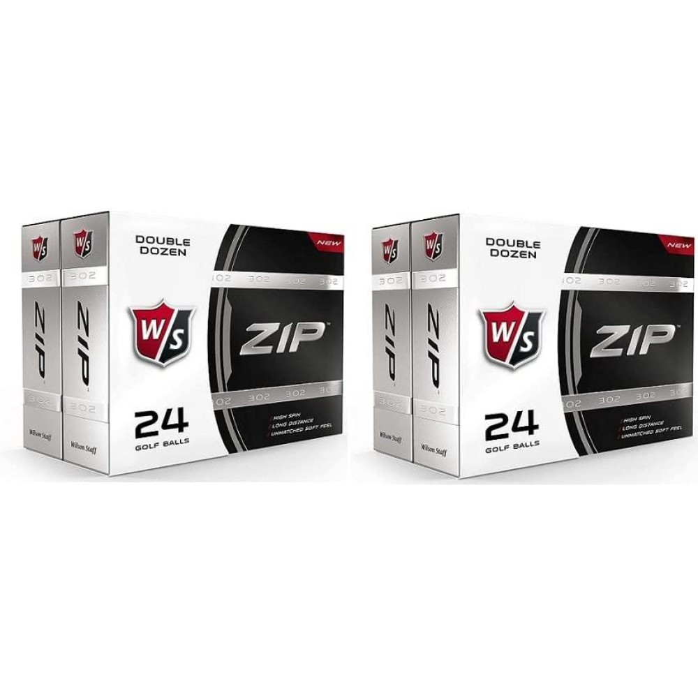 Wilson Staff Zip Golf Balls 48 Ball], Four 12 Packs (48 Balls Total) White