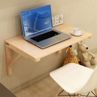 Leosxa Folding Wall-Mounted Table Dining Drop-Leaf Table Wall-Mounted Computer Table Desk Wall Table Study Table Double Support Side Table,80 * 50Cm31 * 20In
