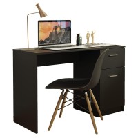 Madesa Compact Computer Desk Study Table For Small Spaces Home Office 43 Inch Student Laptop Pc Writing Desks With Storage And Drawer - Black