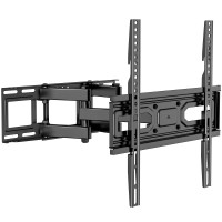 Wali Full Motion Tv Wall Mount For Most 32-70 Inch Flat Curved Tv, Swivel Extension Tilting Leveling Tv Mount Bracket Max Mounting Holes 400X400Mm, Holds Up To 88 Lbs & 12/16 Wood Studs