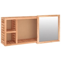 Vidaxl Mirror Cabinet 31.5X6.7X13.4 Solid Wood Walnut