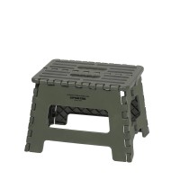 Captain Stag Uw-1524 Folding Step Stool, Chair, Height 8.7 Inches (22 Cm), Low Type, Olive