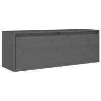 Vidaxl Wall Cabinet Grey 100 X 30 X 35 Cm Solid Pine Wood