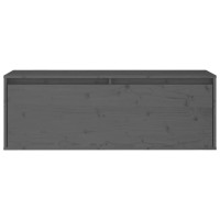 Vidaxl Wall Cabinet Grey 100 X 30 X 35 Cm Solid Pine Wood