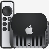 Reliamount For Apple Tv (Black And Dark Gray Apple Tv Mount Plus Black Case)