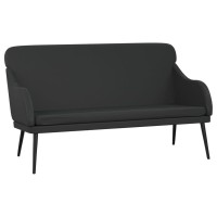 Vidaxl Black Bench - 43.3X29.9X31.5 - Modern Style, Comfortable Seating, Faux Leather Upholstery, Foam Filling, Durable Metal And Plywood Construction