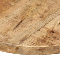 Vidaxl Solid Mango Wood Table Top 27.6 X(0.98-1.06), Versatile Round Tabletop For Indoor And Outdoor Furniture, Unique Wood Grain, In Rustic Brown