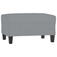 Vidaxl Modern Footstool In Light Gray - Durable Fabric And Plywood Frame, Compact Design For Bedroom, Living Room, Lounge Area