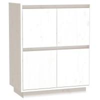Vidaxl Sideboard White 23.6X13.4X29.5 Solid Wood Pine